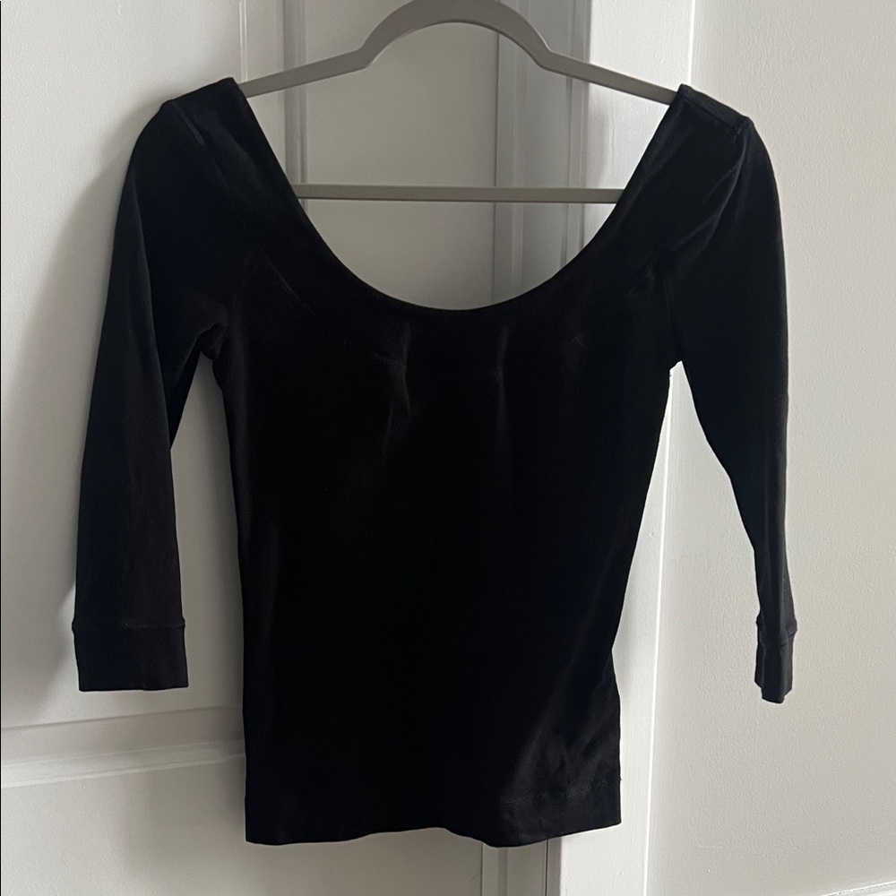 Free People Black Scoop Neck Women’s Top